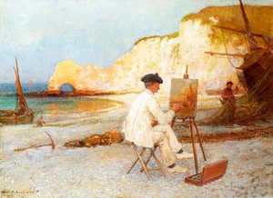 Ein Maler am Meer, ca. 1885 von William Henry Lippincott