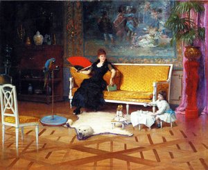 Die Puppen-Teestunde, 1885 von William Henry Lippincott