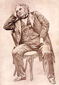 Mark Lemon, Herausgeber des Punch-Magazins im 19. Jahrhundert, 1909 von William Henry Margetson