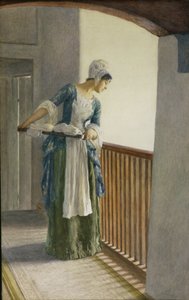 Das Wäschemädchen, ca. 1920 von William Henry Margetson