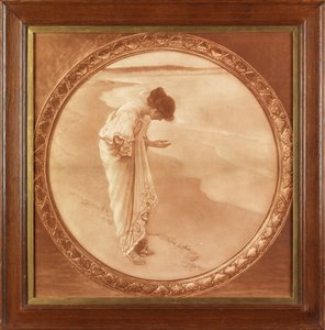 Das Meer hat seine Perlen (fotografische Reproduktion in Sepia) von William Henry Margetson