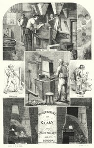 Herstellung von Glas bei Apsley Pellatt und Co., London (Gravur)