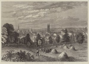 Treffen der Royal Agricultural Society in Taunton, Gesamtansicht von Taunton, von Belmont von William Henry Pike