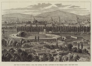 Der Krieg in Südamerika, Lima, die Hauptstadt von Peru, erobert von der chilenischen Armee