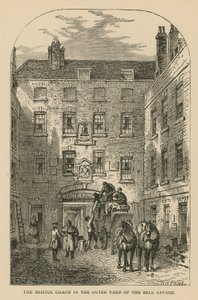 Der Bristol Coach im äußeren Hof des Bell Savage, London von William Henry Prior