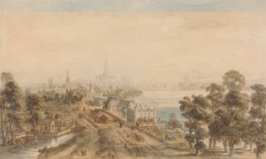 Altes London, Blick vom St. James Park nach Osten von William Henry Pyne