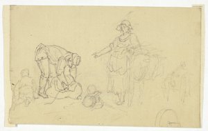 Bauern mit Packtier von William Henry Pyne
