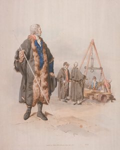 Ward Beadle in Zivilkleidung, einen Stab haltend, bei einer Wardmote-Untersuchung, 1805