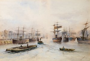 Schiffe auf der Themse von William Henry Vernon