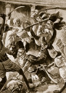 Die zweite Entlastung von Lucknow, November 1857 von William Heysham (after) Overend