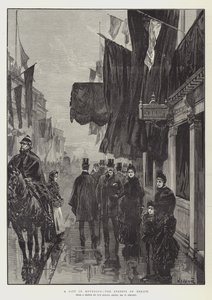 Eine Stadt in Trauer, die Straßen von Berlin von William Heysham Overend