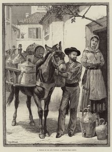 Ein Verkäufer von Öl und Essig, eine Skizze in der Nähe von Lissabon