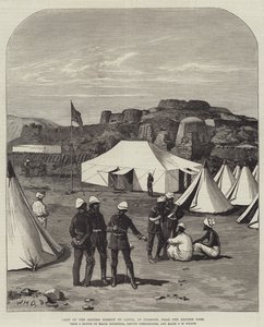 Lager der britischen Mission in Kabul, bei Jumrood, nahe dem Khyber-Pass von William Heysham Overend