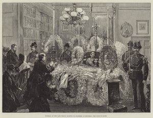 Beerdigung des verstorbenen Prinzen Baldwin von Flandern in Brüssel, der Aufbahrung