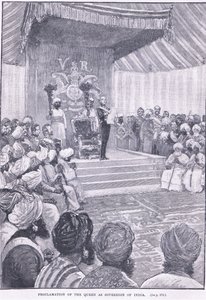 Proklamation der Königin als Herrscherin von Indien 1858 n. Chr.