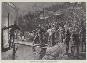 Die Burmah-Expedition, Abreise von König Theebaw aus Mandalay