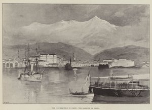 Der Aufstand auf Kreta, der Hafen von Canea