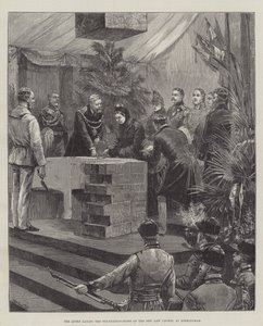 Die Königin legt den Grundstein für die neuen Gerichtsgebäude in Birmingham von William Heysham Overend