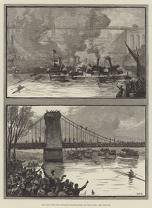 Das Rennen um die Rudermeisterschaft auf dem Tyne