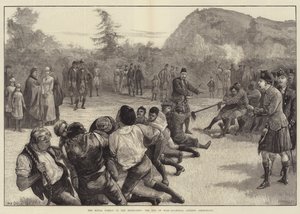 Die königliche Familie in den Highlands, das Tauziehen - Balmoral gegen Abergeldie