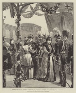 Die königliche Hochzeit, Empfang des Herzogs und der Herzogin von Edinburgh und Prinzessin Marie in Sigmaringen