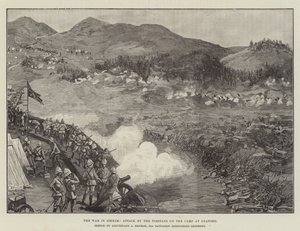 Der Krieg in Sikkim, Angriff der Tibeter auf das Lager in Gnatong von William Heysham Overend