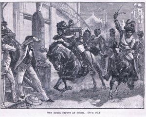 Die rebellischen Sepoys in Delhi 1857 n. Chr.
