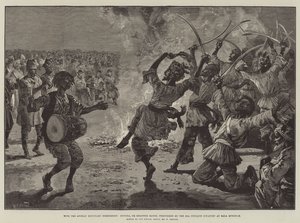 Mit der Afghanischen Grenzkommission, Bungra oder Khattuk-Tanz, aufgeführt von der 20. Punjaub-Infanterie in Bala Murghab