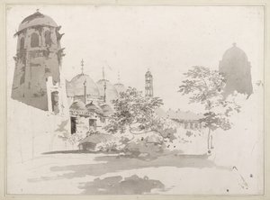 Ansicht der Cuttera, gebaut von Jaffier Cawn in Murishidbad, um 1781 von William Hodges