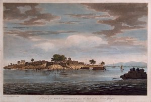 Ansicht der Festung Mongheer am Ufer des Flusses Ganges von William Hodges