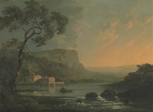 Landschaft mit Fischern an einem See