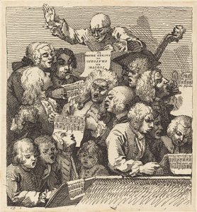 Ein Chor von Sängern von William Hogarth