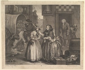 Der Lebensweg einer Dirne, Platte 1, April 1732