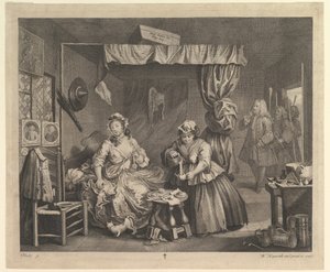 Der Lebensweg einer Dirne, Tafel 3, April 1732