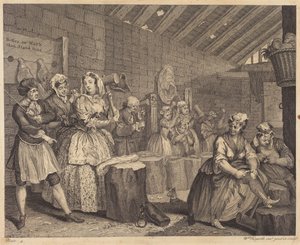 Der Lebensweg einer Dirne: pl.4 von William Hogarth