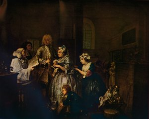 Ein Wüstlings Fortschritt - 5: Er heiratet, 1733 von William Hogarth