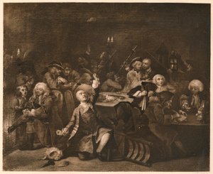 Der Lebensweg eines Wüstlings - 6: Das Spielhaus, 1733 von William Hogarth