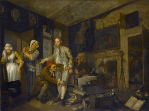 Der Lebenswandel eines Wüstlings I: Der Wüstling übernimmt seinen Besitz, 1733 von William Hogarth