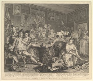 Der Lebenswandel eines Wüstlings, Tafel 3, 25. Juni 1735