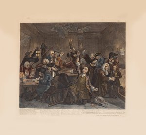 Der Lebensweg eines Wüstlings, Platte 6: Szene in einem Spielhaus, ca. 1735 von William Hogarth