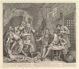 Der Werdegang eines Wüstlings, Tafel 7, 25. Juni 1735