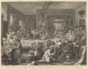 Ein Wahlbankett von William Hogarth