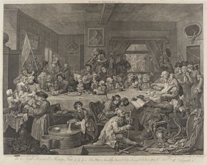 Das Wahlbankett von William Hogarth