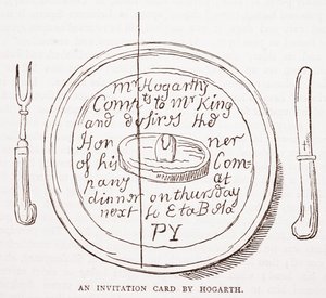 Eine Einladungskarte von Hogarth