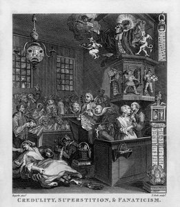 Leichtgläubigkeit, Aberglaube und Fanatismus von William Hogarth von William Hogarth