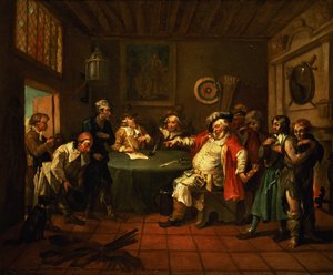 Falstaff untersucht seine Rekruten aus Henry IV von Shakespeare von William Hogarth