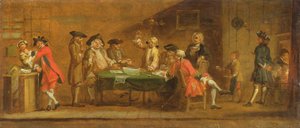 Figuren in einer Taverne oder einem Kaffeehaus, 1720er Jahre von William Hogarth