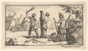 Fustigatio John Beaver, Römische Militärstrafen, nach 1725 von William Hogarth