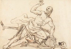 George Taylors Epitaph: George Taylor bricht die Rippen des Todes von William Hogarth
