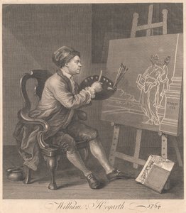 Hogarth malt die Komische Muse von William Hogarth